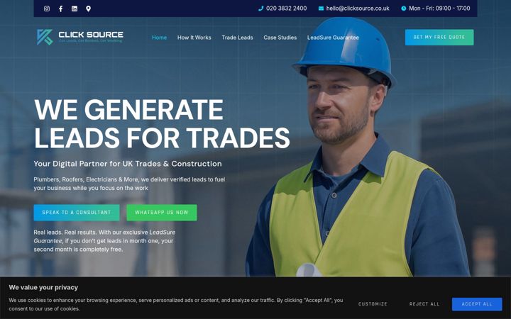Screenshot of clicksource.co.uk
