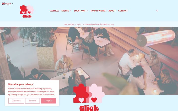 Screenshot of clickspeeddate.nl