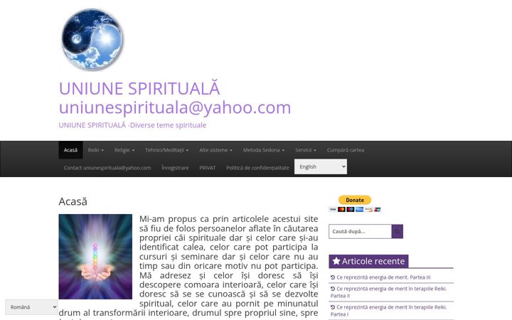 Captură de ecran a clickspiritual.net