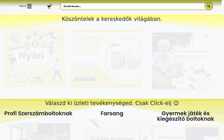 Screenshot stránky clickstore.hu