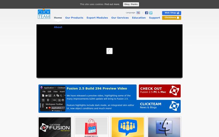 Screenshot of clickteam.com