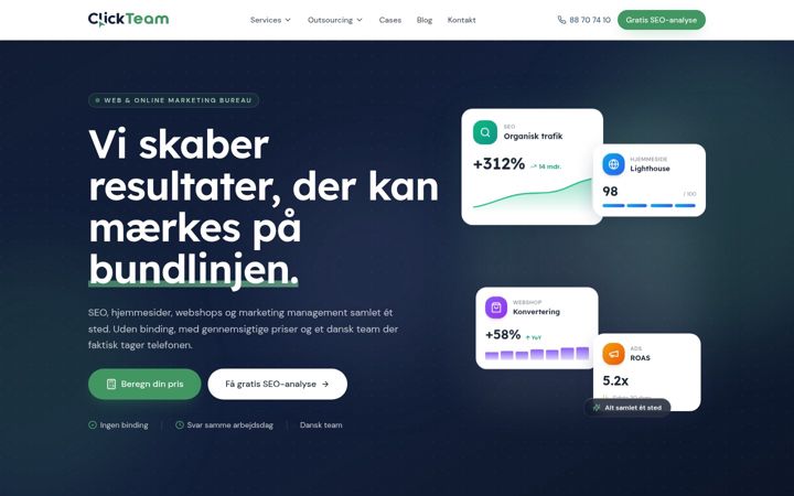 Screenshot of clickteam.dk