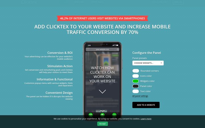 Screenshot of clicktex.com