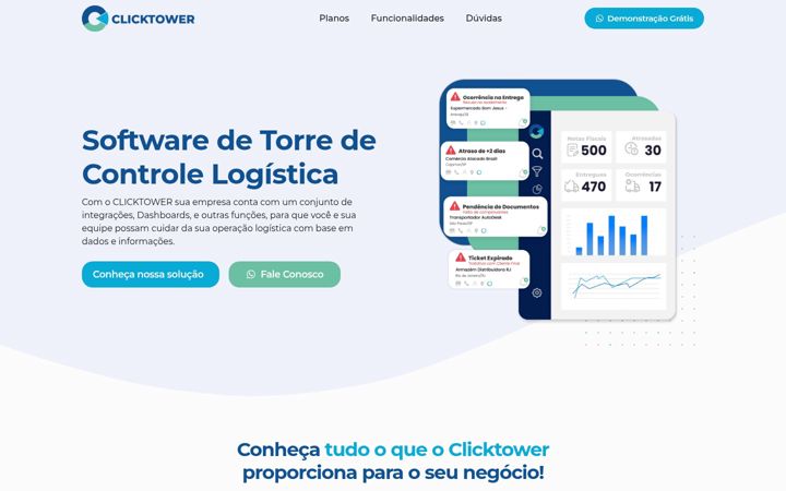 Screenshot of clicktower.com.br
