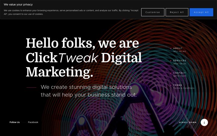 Screenshot of clicktweak.co.uk