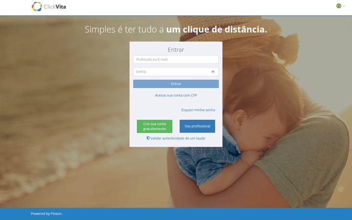 Screenshot of clickvita.com.br