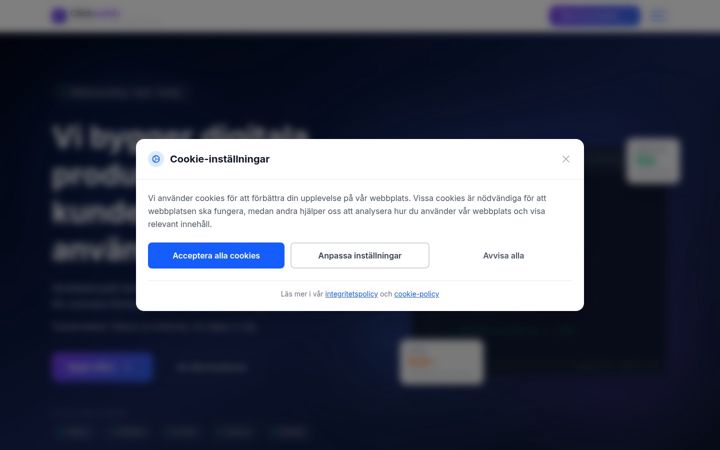 Screenshot of clickwebb.se