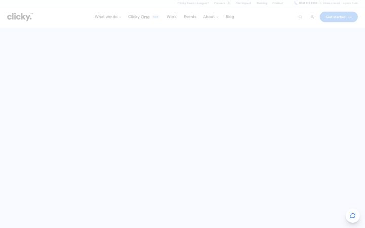 Screenshot of clicky.co.uk