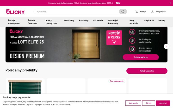 Screenshot of clicky.pl