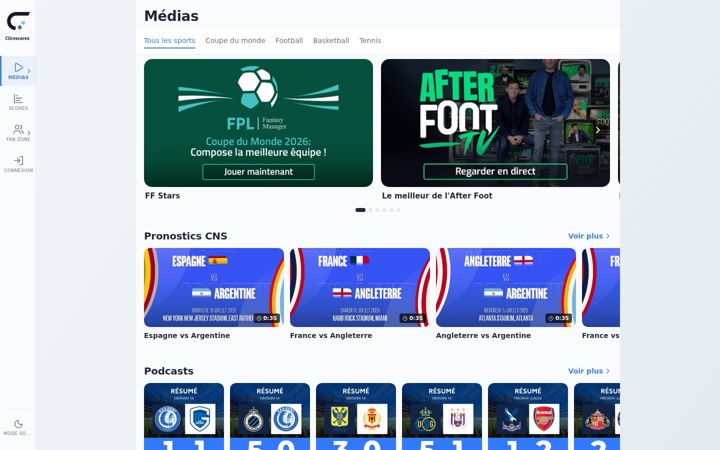 Screenshot of clicnscores-sng.com