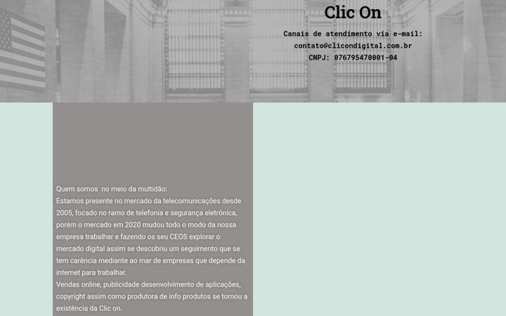 Screenshot of clicondigital.com.br