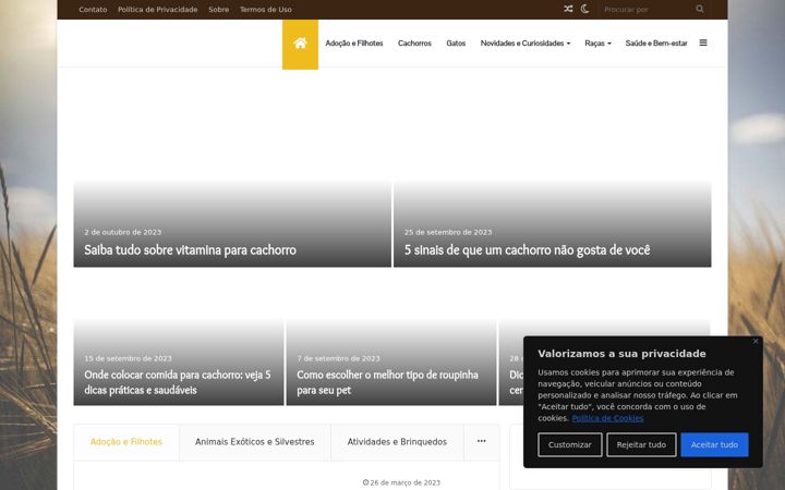 Screenshot of clicpetshops.com.br