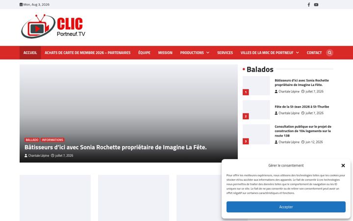 Screenshot of clicportneuf.com