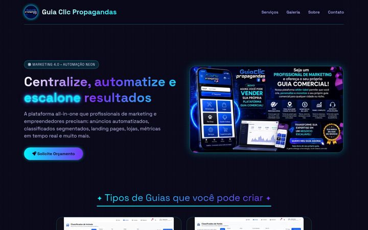 Screenshot of clicpropagandas.com.br