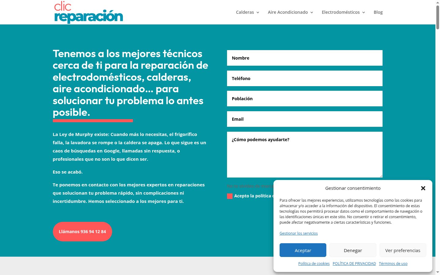 Capture d'écran de la bannière de consentement affichée avant toute interaction