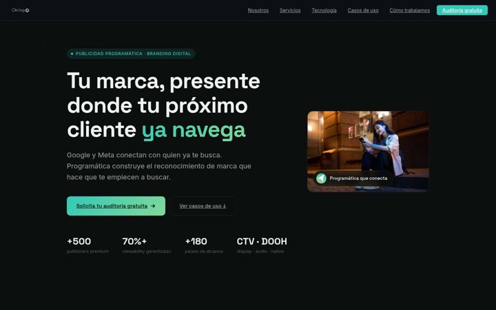 Screenshot ta' clictag.co