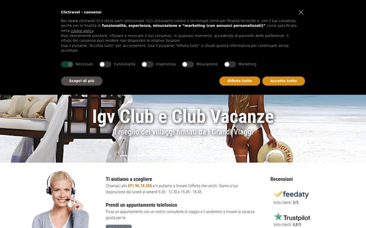 Screenshot of clictravel.it