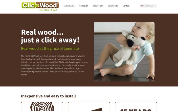 Screenshot of clicwood.com