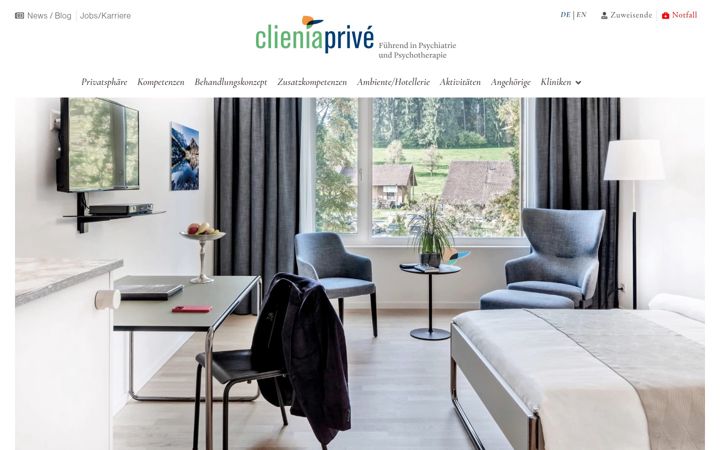 Screenshot of clienia-prive.ch