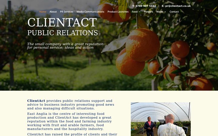 Screenshot of clientact.co.uk