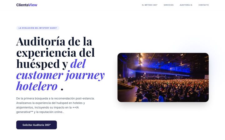 Captura de ecrã de clientaview.es