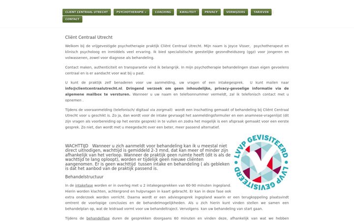 Snimka zaslona za clientcentraalutrecht.nl