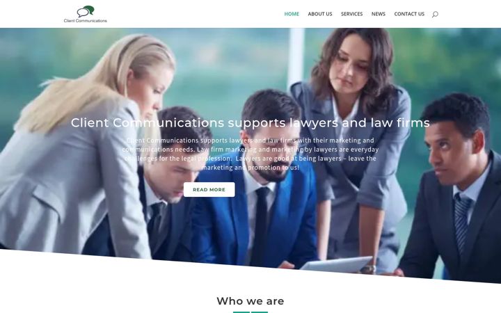 Captura de pantalla de clientcommunications.co.uk