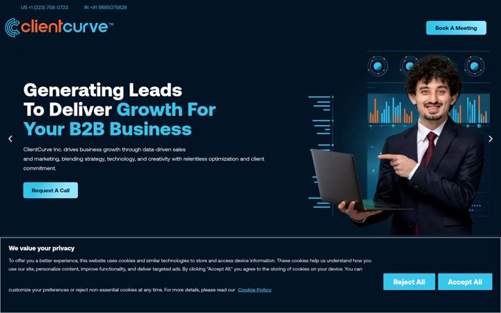 Screenshot of clientcurve.com