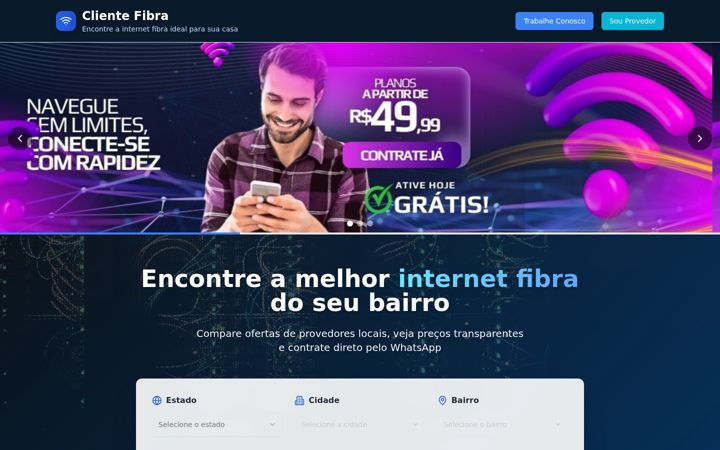 Screenshot of clientefibra.com.br