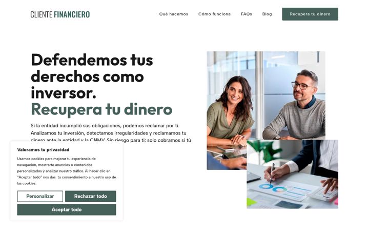 Screenshot of clientefinanciero.es