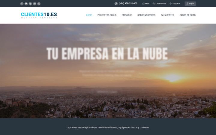 Screenshot of clientes10.es