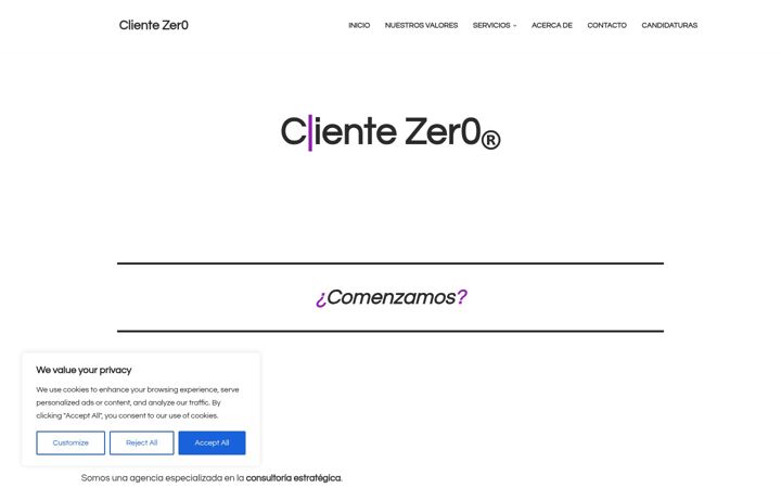Screenshot of clientezero.com