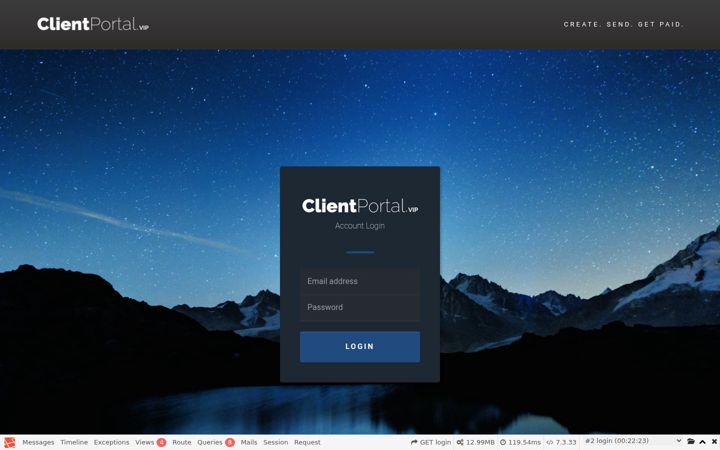 Screenshot of clientportal.vip