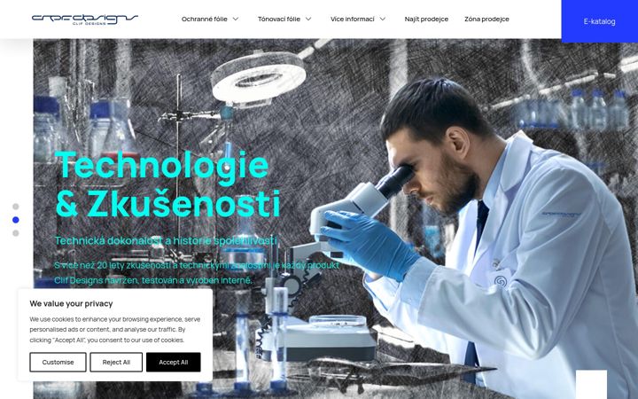Skjámynd af clifdesigns.cz
