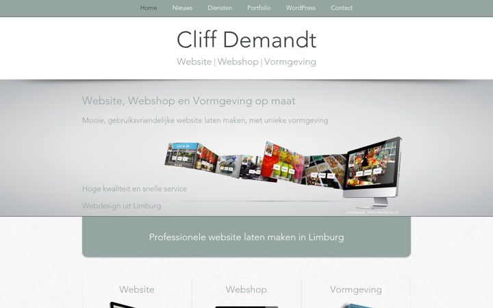 Captura de ecrã de cliffdemandt.nl