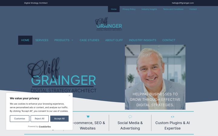 Screenshot of cliffgrainger.com