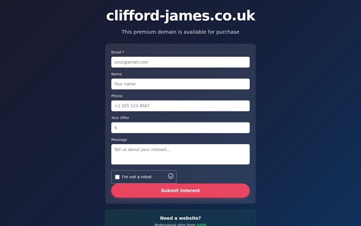 Screenshot of clifford-james.co.uk