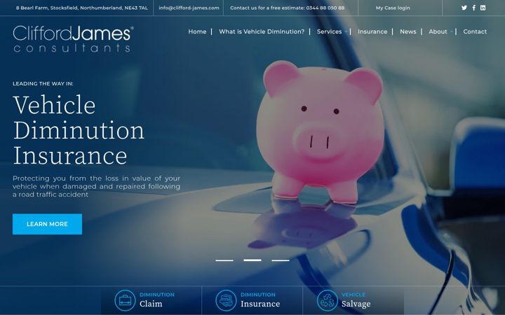 Screenshot of clifford-james.com