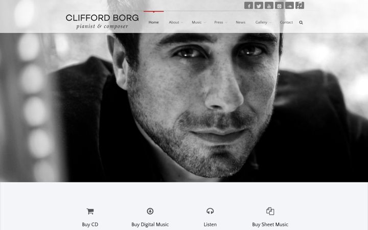 Screenshot of cliffordborg.com