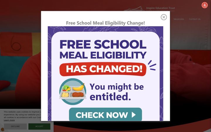 Screenshot stránky cliffordbridgeacademy.org