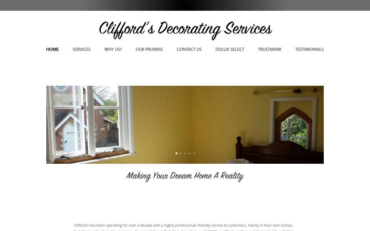 Ekrano kopija cliffordsrefurbs.co.uk
