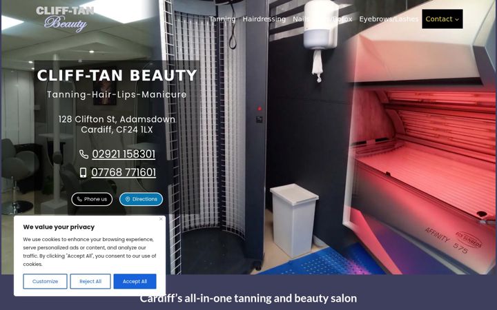 Screenshot of clifftan.co.uk