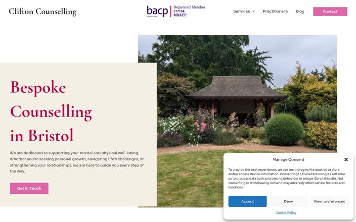 Screenshot of clifton-counselling.co.uk