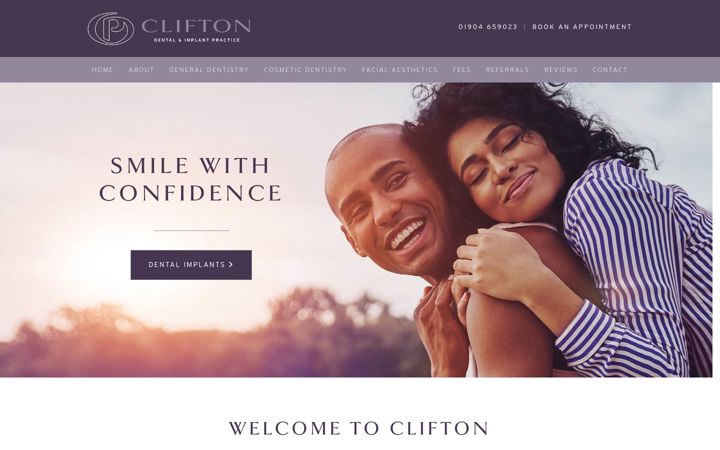 Screenshot of cliftondentalpractice.co.uk