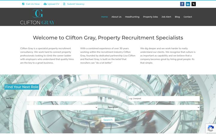 Screenshot of cliftongray.co.uk