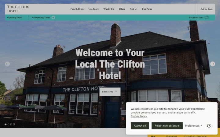 Screenshot of cliftonhotelyork.co.uk