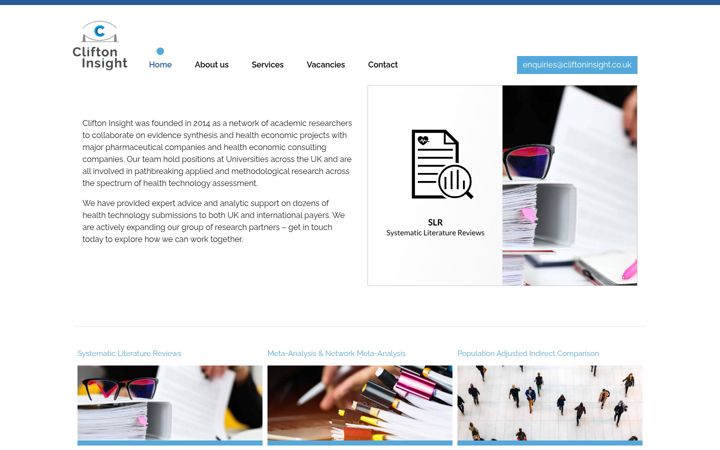Screenshot of cliftoninsight.co.uk