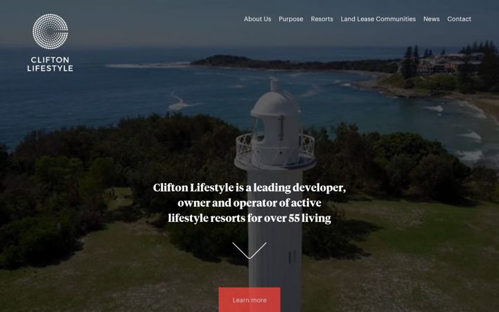 Captura de ecrã de cliftonlifestyle.com.au
