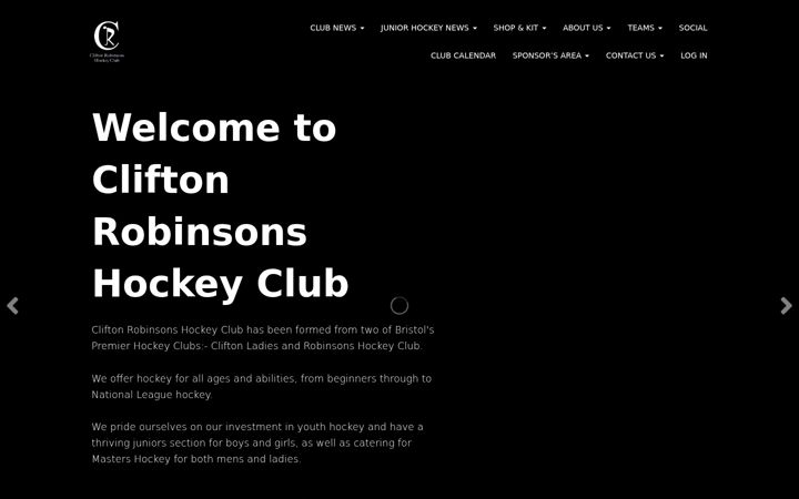 Screenshot of cliftonrobinsonshockey.co.uk