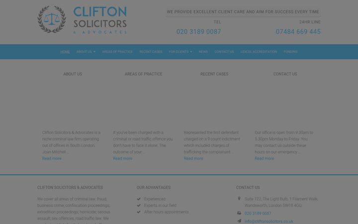 Zrzut ekranu cliftonsolicitors.co.uk